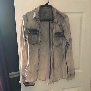 Light grey button down